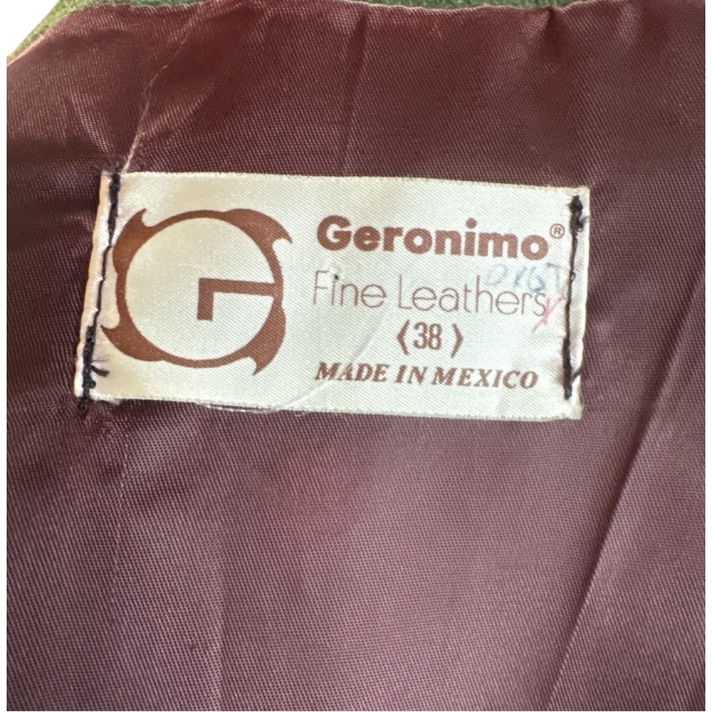 Vintage Green Leather Jacket - image 8